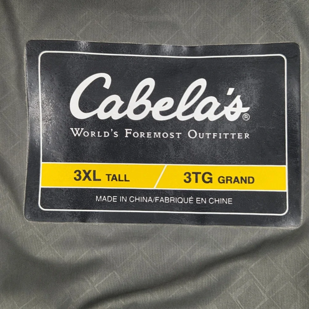 Cabelas 650 Down Puffer Vest Navy Blue Full Zip Ripstop‎ 984959 Mens 3XL Tall